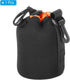 PATIKIL Camera Lens Bag, 3.5" IDx5.5 H Drawstring Lens Pouch with Thick Protective Neoprene, Lens Case for DSLR Camera Lens, Water Coffee Cups, Bl...