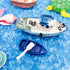 21 Pieces Miniature Garden Accessories, Blue Sand and Miniature Mermaid Dolphin Boat Steamship Figurines Decorations, Micro Beach Ocean Seaside Sc...