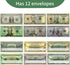 Cash Envelopes for Budget System – Money Envelopes for Budgeting and Saving, Tear and Water Resistant, Includes 12 Expense Tracking Budget Sheets,...