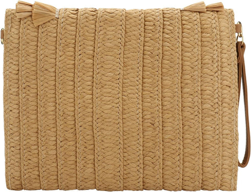 Gets Straw Clutch, Straw Clutch Women Hand-woven for Summer Beach Envelope Clutch Purse Wallet...