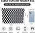 Checkered Makeup Bag for Women Large Capacity Black Travel Cosmetic Bag Set Makeup Pouch for Purse Zipper Toiletry Organizer Cute Y2K Aesthetic Tr...