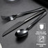 Portable Travel Utensils with Case, Black Stainless Steel Reusable Silverware Set for Lunch Work School Camping Picnic, Durable Travel Cutlery Set...