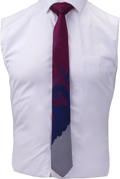 GUSLESON 2.4" Slim Tie Mens Paisley Skinny Necktie...