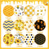 Konsait 24 Sheets Bee Scrapbook Paper 12x12 Yellow Pattern Paper Double Sided Scrapbook Paper Craft Paper for DIY Bee Tissue Paper Bee Birthday Pa...