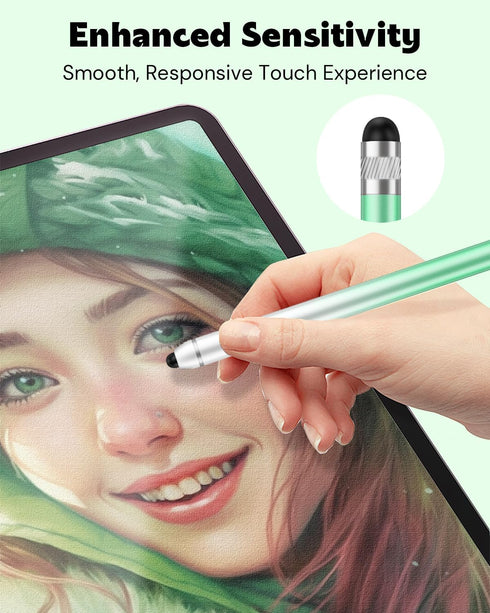 Stylus Pen for Touchscreen, Dual-end High Sensitivity Capacitive Stylus Pen for iPhone/iPad/Android/Samsung/Computer/Tablets, AmberVec Universal S...
