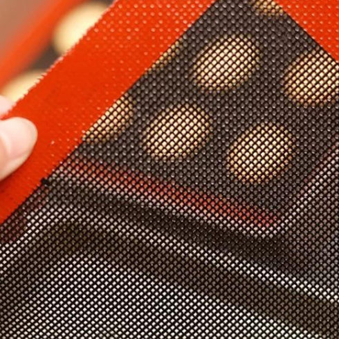 2 Pcs Silicone Mat, Microperforated Fiberglass Silicone Mat Odourless Baking Pan Mat Strong Heat Resistance Oven or Pan Liner Baking Pastry Tool...