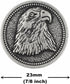 Bezelry 12 Pieces American Eagle Metal Shank Buttons. 23mm (7/8 inch) (Antique Silver)...