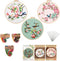 Chwang 3 Sets Embroidery Starter Kit with Bird Pattern, Embroidery Kit for Beginners Include Embroidery Hoop, Fabric, Threads and Needles for Cros...