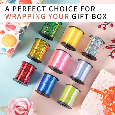 24 Pack Holiday Curling Ribbons for Valentines Decorations Crafts Bows Present Wrapping Florist Wedding Party Festival Art Craft Decor, 1/4 Inch a...