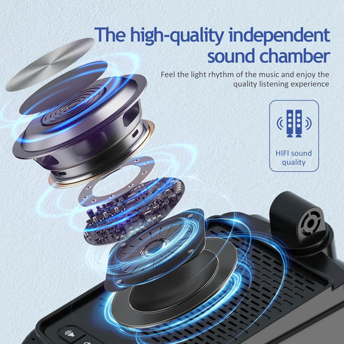 Gifts for Men Women, Cell Phone Stand with Wireless Bluetooth Speaker, high bass Portable Bluetooth Speaker, Adjustable Angle and Height, Birthday...