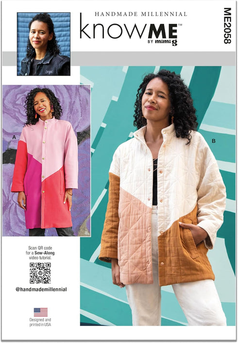 Know Me Misses' Fully Lined Asymmetrical Coat Sewing Pattern Packet, Sizes 16-18-20-22-24, Multicolor...