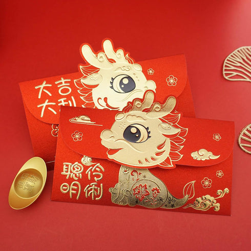 Red Envelopes Chinese,Dragon Red Envelopes 2024 Red Money Envelopes for Cash,??,Laisee,Lucky Money Envelopes, Hongbao,Ingenious Red Pockets with N...