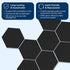 Hexagon Pin Board – (15 Pcs) Improved Version of Self-Adhesive Bulletin Boards for home and office Wall Decor, Photo board, Memos (7" x 8" x 3/8")...