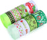 Red Green Ribbon 10 Rolls Total 50 Yards Christmas Craft Satin Ribbon Funny Cartoon Character Gift Wrapping Ribbon Decorative Ribbon for Xmas Tree...