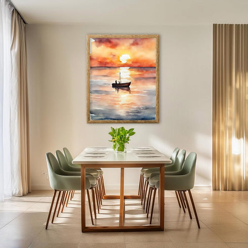 Posterizer 1 pcs- sunrise and sunset-landscape nature scene 3-Landscape & Nature Art-Floral Botanical Art- Decor for Home & Office- unframed wall ...