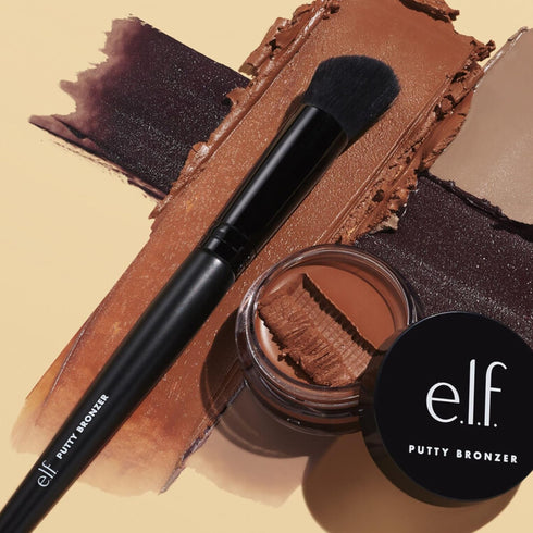 e.l.f. Putty Bronzer Brush, Angled Makeup Brush For Contour & Highlight, Made For The e.l.f. Putty Bronzer, Flawless Sanitary Application...