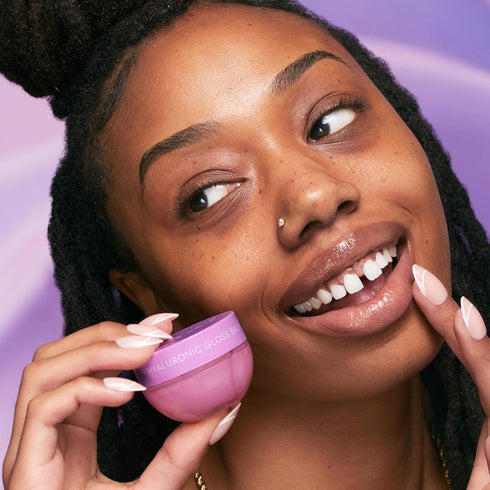 Glow Recipe Plum Plump Hyaluronic Acid Lip Balm - Overnight Lip Mask, Lip Treatment or Moisturizing High-Shine Lip Gloss - Plumping & Long-Lasting...