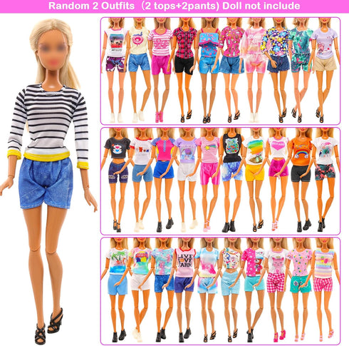 BARWA 10 Sets Doll Clothes Including 3 Sequins Dresses 3 Fashion Floral Dresses 4 Casual Outfits Tops and Pants for 11.5 inch Girl Dolls……...
