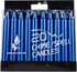 Mega Candles 20 pcs Unscented Metallic Dark Blue Exquisite Mini Taper Spell Candles, 4 Inch Tall x 1/2 Inch Diameter, Magic Chimes, Enchantment, R...