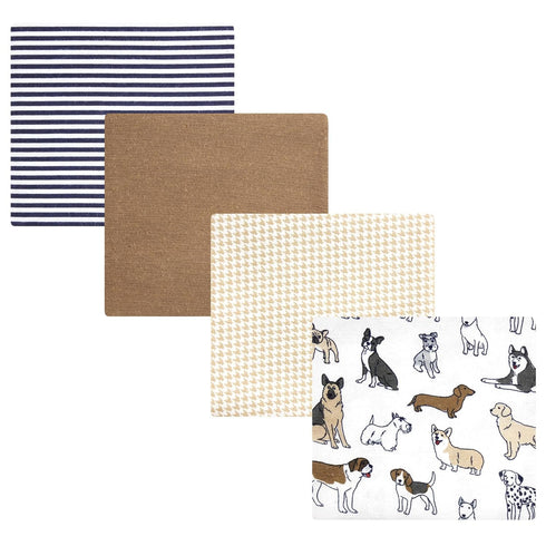 Hudson Baby Unisex Baby Cotton Flannel Receiving Blankets, Handsome Dogs, One Size...
