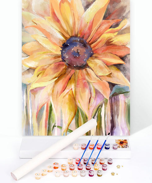 Slody Paint by Number for Adults DIY Flowers Oil Numbers Painting on Canvas Sunflower Acrylic Drawing Paintwork Art Crafts Without Frame,16x20 Inc...