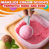 4 oz Ice Cream Scoop with Trigger Release #8 – Stainless Steel Versatile Tool for Baking, Cookies and Desserts Spoons, Easy-to-Clean, Dishwasher-S...