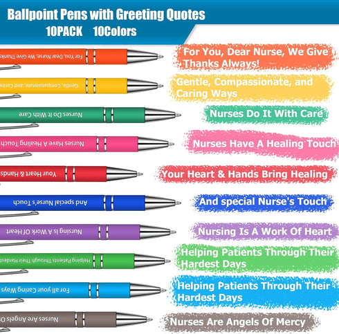 Doctor Nurse Pens Inspirational Ballpoint Pens Funny Nurse Pens Screen Touch Stylus Pen Nurse Motivational Quote Positive Pens for Nurse Doctor Wr...