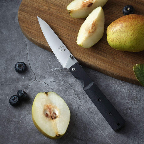 Miki 440A Stainless Steel Blade Japanese Kitchen Chef Folding Pocket Knife for Camping, Petty Fruit Paring Peeling Small Drop Point...