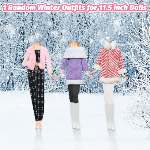 36 Pcs Doll Clothes for 11.5 inch Doll Include 1 The Movie Pink Dress 1 Sequn Outfits 1 Winter Set 3 Fashion Dress 1 Shawls 14 Makeup Kit 1 Hat 12...
