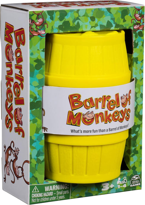 Barrel of Monkeys Retro Linking Family Game | Preschool Games | Classic Games | Games for Family Game Night, for Ages 3+...