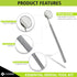 Cynamed Essential Dental Tool Kit Premium Stainless Steel Pick Oral Care Kit Hygiene Tooth Scraper Tartar Dental Scaler Tweezers Mouth Mirror for ...