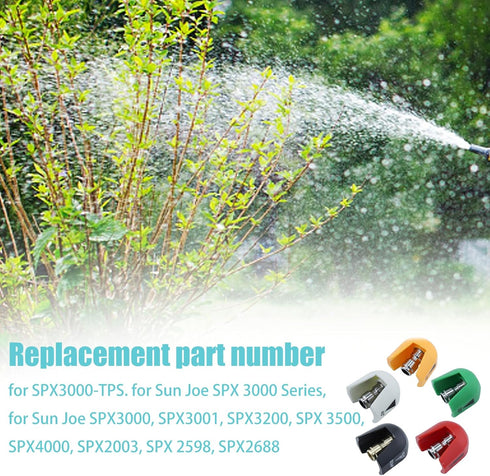 5Pcs SPX3000-TPS Quick Connect Spray Tips for Sun Joe SPX 3000 Series Pressure Washer Nozzle Set (0°, 15°, 25°, 40°, Soap)...