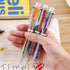 Party Favors 8 PCS 0.5mm 6-in-1 Multicolor Pen 6 Colors Transparent Barrel Ballpoint Pen for Office School Supplies Students Children Gift...
