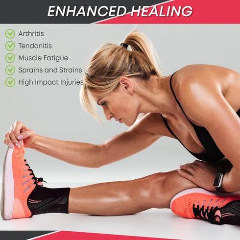 Ankle Brace Compression Support Sleeve for Injury Recovery and Joint Pain - Achilles Tendonitis Ankle Support, Plantar Fasciitis Foot Socks with A...