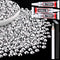 3000Pcs 5mm Resin Rhinestones with 3Pcs 10ml B7000 Jewelry Glue for Crafting, Silver Large Amount Flatback Gems, Bedazzling Crystal Bulk for DIY C...