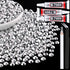 3000Pcs 5mm Resin Rhinestones with 3Pcs 10ml B7000 Jewelry Glue for Crafting, Silver Large Amount Flatback Gems, Bedazzling Crystal Bulk for DIY C...