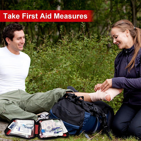 Travel-First Aid-Kit Car-Home 300PCS Survival-Kit Outdoor-Adventure - Small Portable Red Emergency Essential Sets Office Hiking Camping Business P...