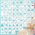 70pcs Ocean Stencils for Painting on Wood Summer Beach Stencils and Patterns Nature Palm Tree Stencil SeaTemplate Paint Stencils on Art Craft Canv...