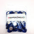 PEPPERLONELY 50PC 15mm Velvet Fabric Cloth Covered Flat Back Round Buttons, 5/8 Inch Royal Blue...