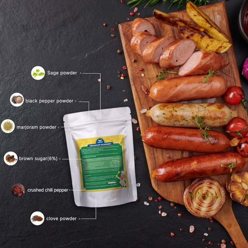 FAIRSKY Breakfast Sausage Seasoning Pre-Mix Blend for Home Sausage Making, Ideal Curing Sausage Seasoning Great for pork, deer, elk, antelope, moo...