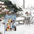 Cat Hello Winter Scarf Snowy Small Decorative Garden Flag,Cute Outdoor Blue Garden Flag,Snow Christmas Holiday Outside Decorations Yard Flag,Chris...