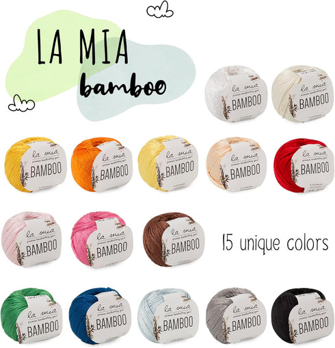 1 Skein La Mia Bamboo, 100% Bamboo, Each 1.76 Oz (50g) / 125 Yrds (115 m), 3 : Light-Dk, Pink L057......