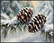 Posterizer 1 pcs-pinecones in snowey winter nature 2-Landscape & Nature Art-GIft for Men Women Teens-Living Room Bedroom Decor- unframed wall art...