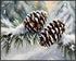 Posterizer 1 pcs-pinecones in snowey winter nature 2-Landscape & Nature Art-GIft for Men Women Teens-Living Room Bedroom Decor- unframed wall art...