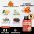 6in1 Turmeric Curcumin Supplement - 3 Month Supply - 95% Curcuminoids with Ginger Root, Garlic Bulb, Rosemary & Black Pepper - 90 Capsules...