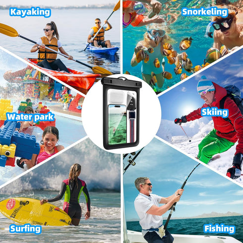 Waterproof Phone Pouch,IPX8 Universal Waterproof Case Underwater Dry Bag Compatible to iPhone 15 13 12 Pro Max SE2 11 Pro XR X 8 7 6s Plus Galaxy ...