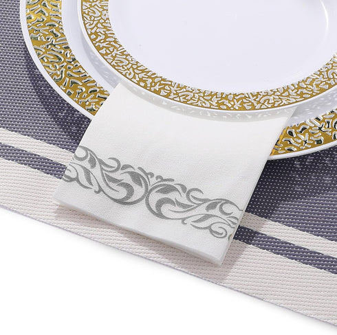 200 Disposable Hand Towels Soft and Absorbent Linen Feel Dinner Napkin Durable Decorative Bathroom Hand Napkins Good for Kitchen, Parties, Wedding...