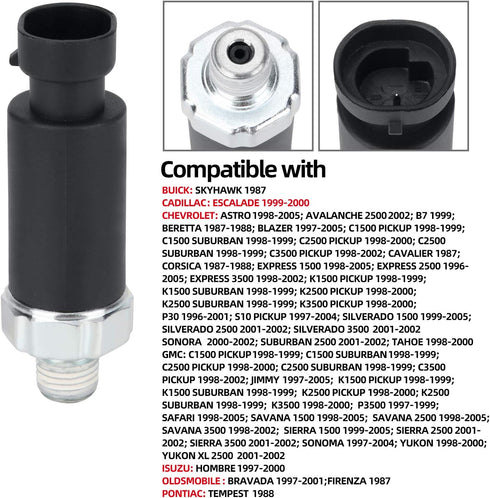 12562266 D1819A Engine Oil Pressure Sensor & Switch Unit Compatible with GMC Chevy Buick Cadillac Isuzu Oldsmobile Pontiac 10068546 10240133 12562...