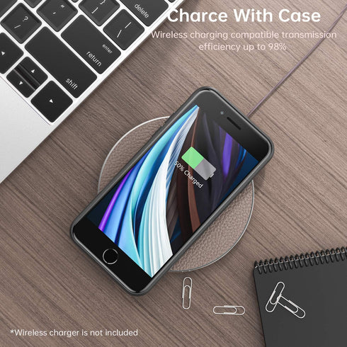 SALAWAT for iPhone SE 2020 Case Slim PU Leather Vintage Shockproof SE 2nd Phone Case Cover Lightweight Soft TPU Bumper Hard PC Hybrid Protective C...