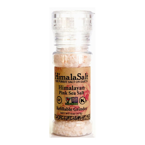 HimalaSalt Refillable/Adjustable Himalayan Salt Grinder - 4 oz...